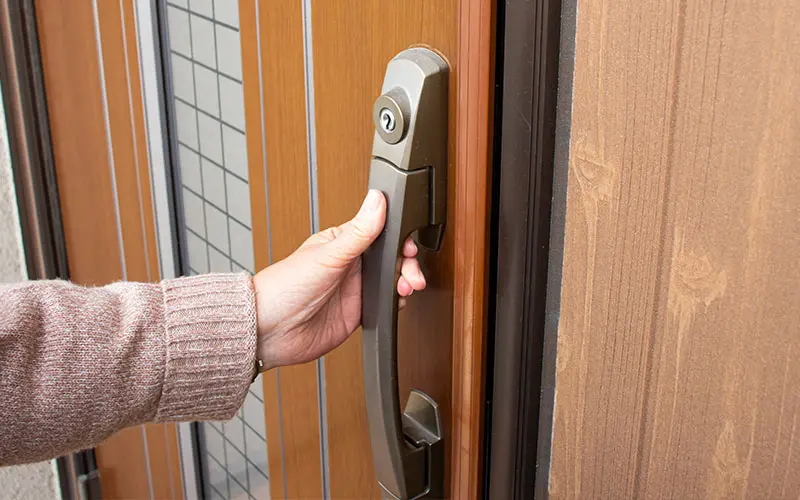 Check Door Lock Home Sitter Checking Door Lock